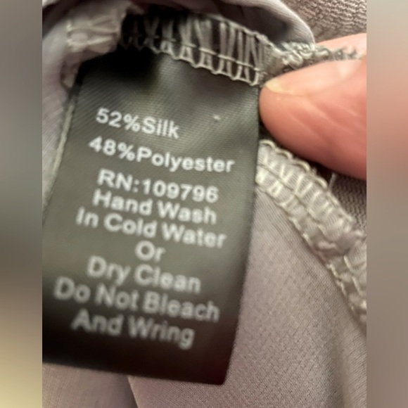 Pretty Angel Size Large grey two toned silk and polyester combo. Dress. NWT - Picture 11 of 16